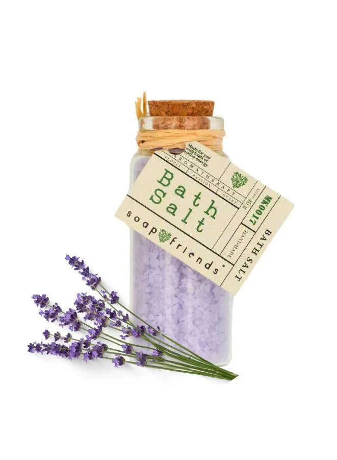 Soap & Friends Natural Lavender Skincare & Bath Set – Soap Bar 60g, Bath Salt 40g & Body Oil 50ml – Relaxing Aromatherapy Gift for Body & Mind