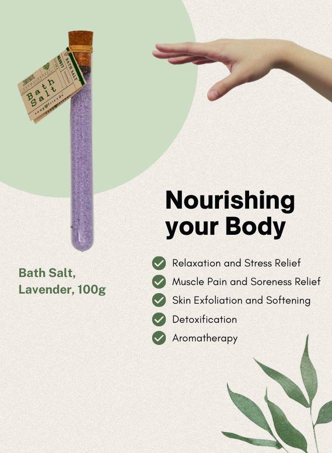 Soap&Friends Lavender Bath Salt for Relaxation and Youthful Renewal 100 g