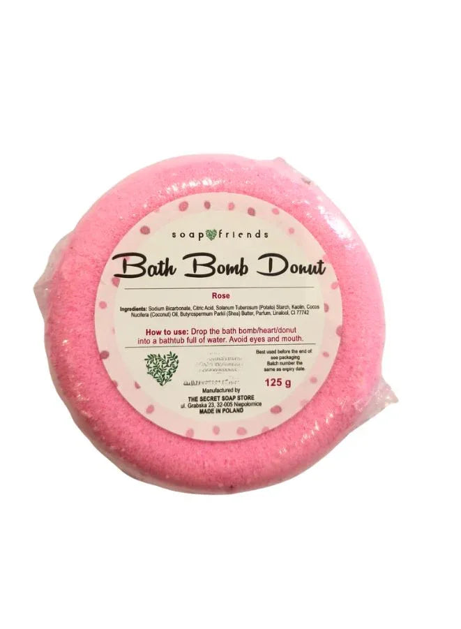SPA Bath Bomb Damask Rose | 130g – Rose-Scented Fizzing Bath Bomb for Skin Hydration and Relaxation