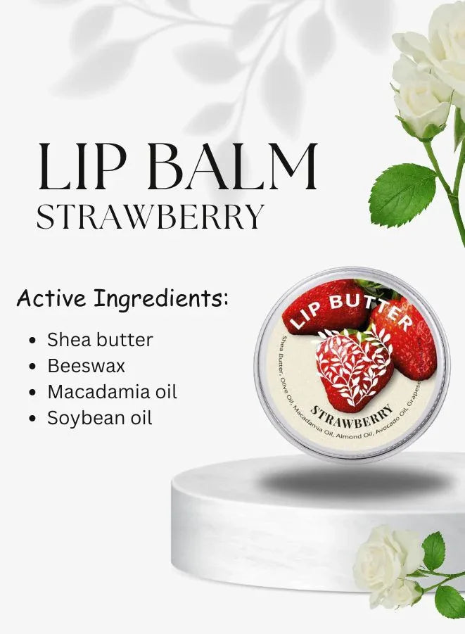Soap&Friends 15 ml Strawberry Lip Balm and Scrub Set of 2