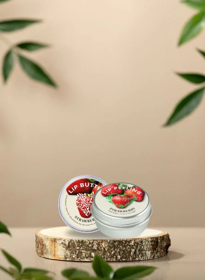Soap&Friends 15 ml Strawberry Lip Balm and Scrub Set of 2