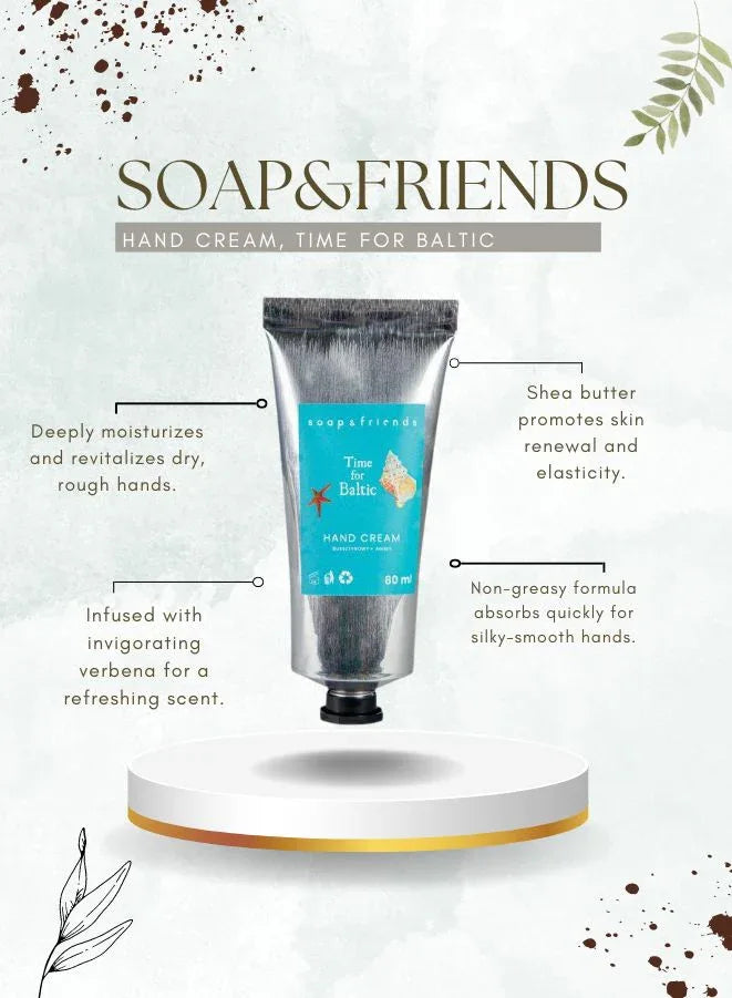 Soap&Friends Time for Baltic Hand Cream (80ml) & Bar Soap (130g) Set of 2
