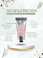 Soap&Friends Damask Rose Hand Cream (80ml) & Bar Soap (130g) Set of 2