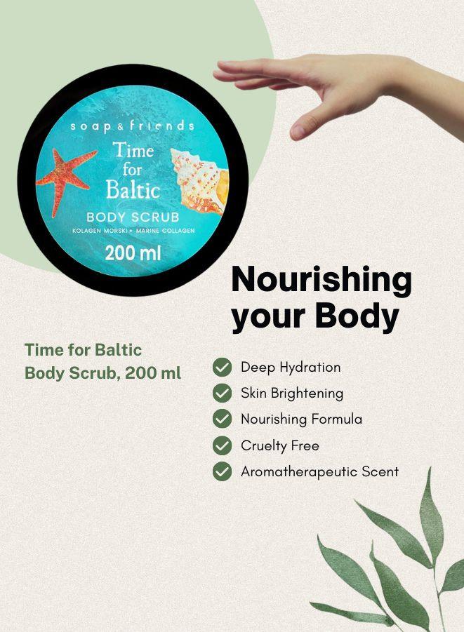 Time for Baltic Skincare Set – Body Scrub, Face Mask & Nourishing Body Oil