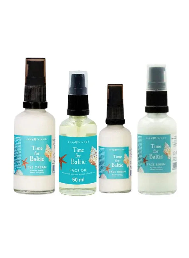 Time for Baltic Skincare Set – Collagen Face Oil, Eye Cream, Face Serum & Face Cream