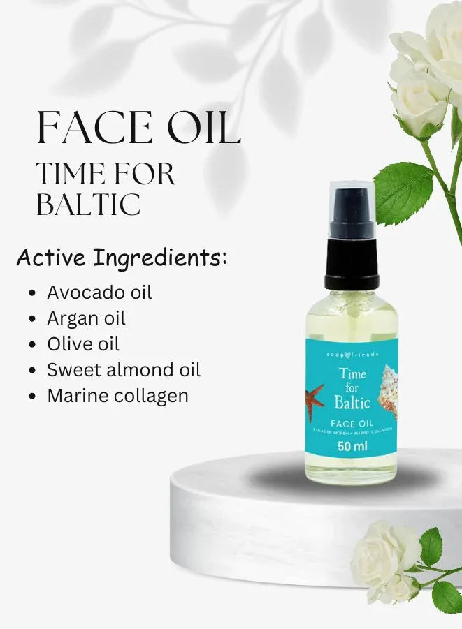 Time for Baltic Skincare Set – Collagen Face Oil, Eye Cream, Face Serum & Face Cream