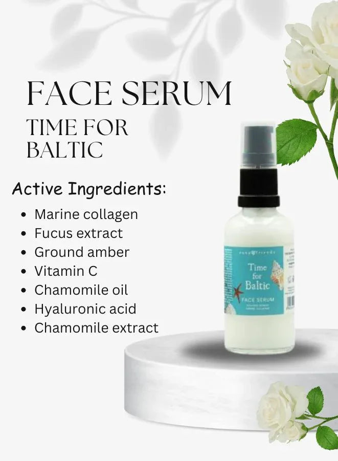 Time for Baltic Skincare Set – Collagen Face Oil, Eye Cream, Face Serum & Face Cream