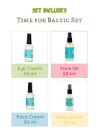 Time for Baltic Skincare Set – Collagen Face Oil, Eye Cream, Face Serum & Face Cream