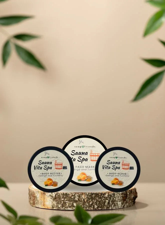 Sauna Vita Spa Care Set – Salt Scrub, Body Butter & Nourishing Face Mask