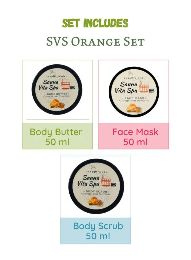 Sauna Vita Spa Care Set – Salt Scrub, Body Butter & Nourishing Face Mask
