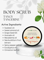 Tangy Tangerine Warming Spa Set – Anti-Cellulite Body Oil, Body Butter, and Scrub with Capsaicin for Skin Firming & Circulation Boost (Set of 3)