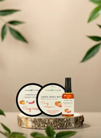 Tangy Tangerine Warming Spa Set – Anti-Cellulite Body Oil, Body Butter, and Scrub with Capsaicin for Skin Firming & Circulation Boost (Set of 3)