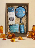 Soap&Friends Natural Time for Baltic Amber Skincare Set with Body Oil Soap Body Scrub and Hand Cream