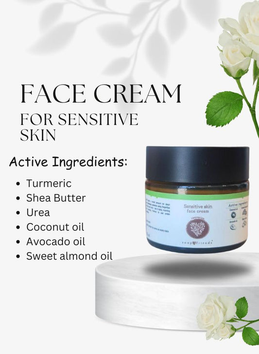 كريم الوجه اللطيف والمهدئ للبشرة الحساسة من سوب آند فريندز - 50 مل