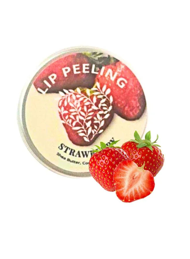 Natural Strawberry Lip Scrub for Moisture and Nourishing Lips by Soap&Friends, 15ml