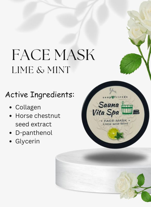 ماسك جل للوجه بالليمون والنعناع | قناع جل للوجه 50 مل للوجه والرقبة المشع | الصابون والأصدقاء