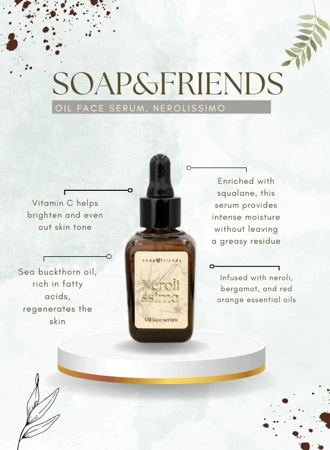 Nerolissimo Oil Face Serum 30ml – Sea Buckthorn, Vitamin C & E Enriched Hydration