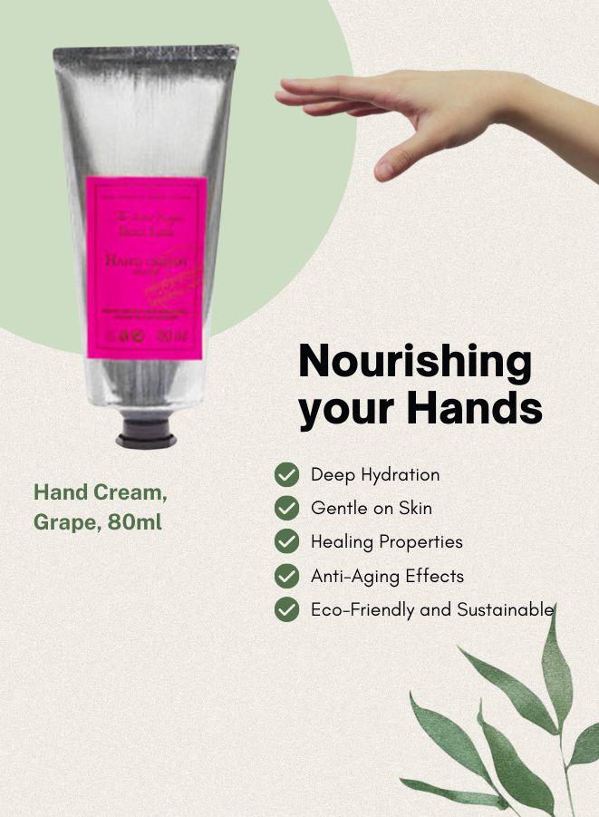 كريم اليدين برائحة العنب من سوب آند فريندز، ٨٠ مل - مرطب حائز على جوائز، يحتوي على ٢٠٪ من زبدة الشيا العضوية - أفضل منتجات التجميل لعام ٢٠١٦