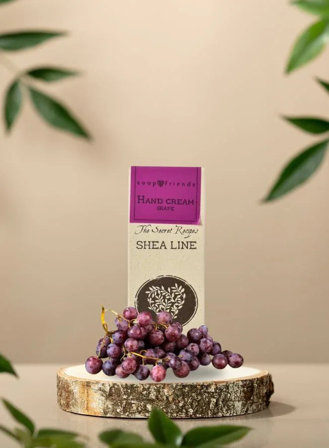 كريم اليدين برائحة العنب من سوب آند فريندز، ٨٠ مل - مرطب حائز على جوائز، يحتوي على ٢٠٪ من زبدة الشيا العضوية - أفضل منتجات التجميل لعام ٢٠١٦