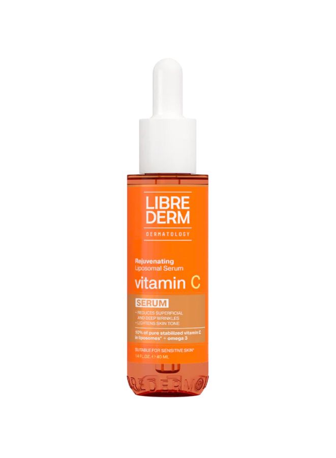 Librederm vitamin C face serum bottle on a white background