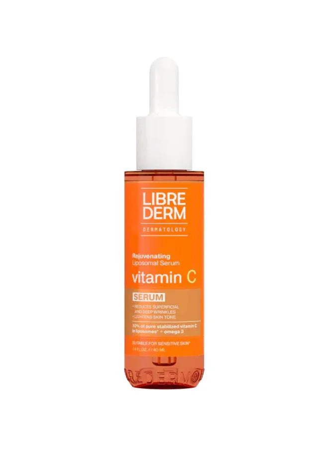 Librederm vitamin C face serum bottle on a white background