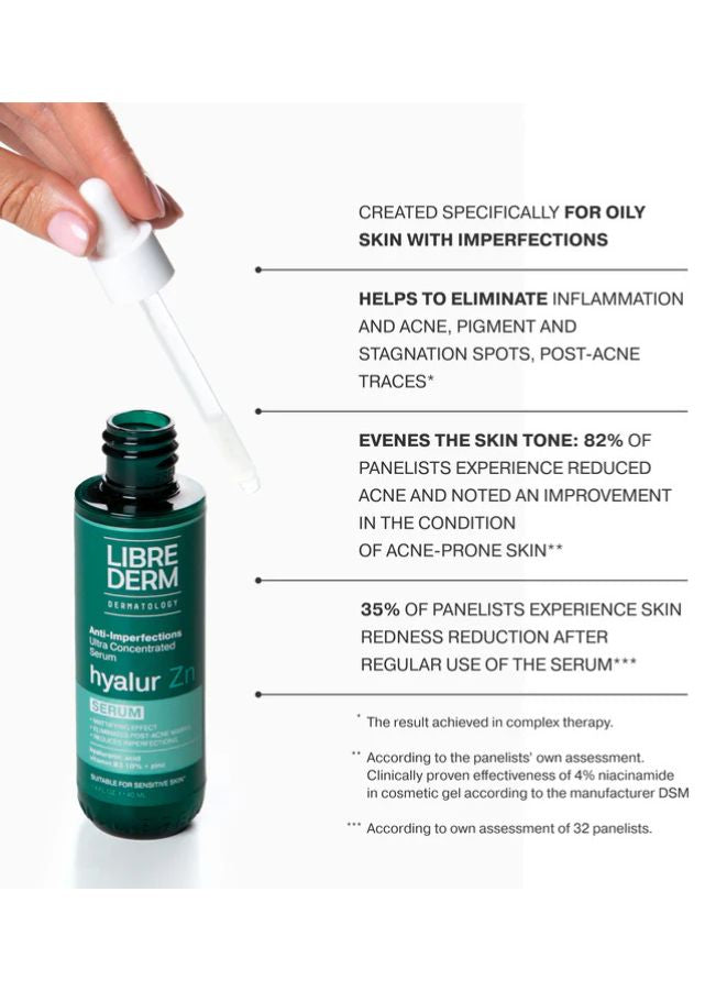 Librederm serum bottle with dropper on a white background