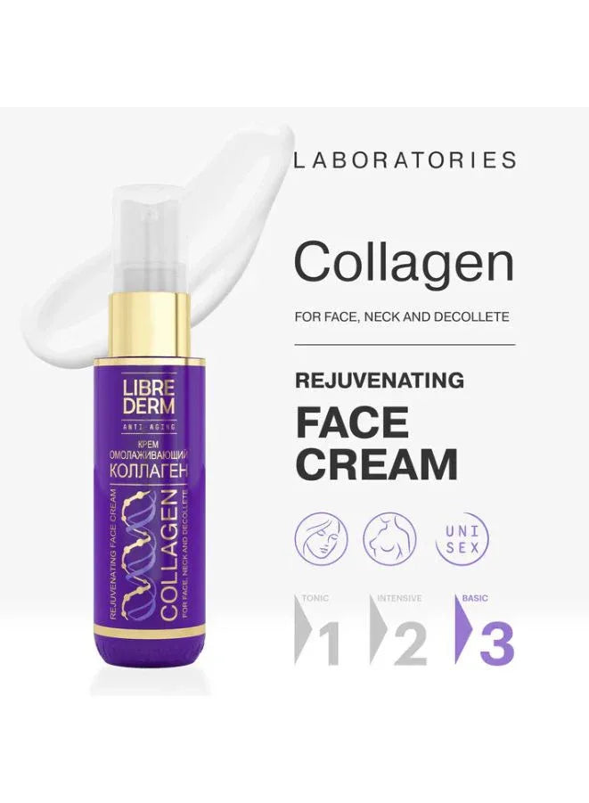 Librederm Collagen Rejuvenating Face Cream bottle on a white background
