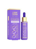 Librederm collagen serum packaging with dropper on a white background