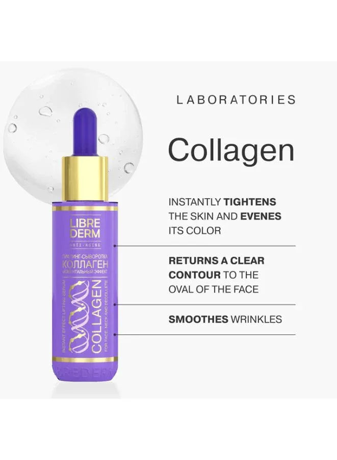 Librederm collagen serum bottle with text on a white background