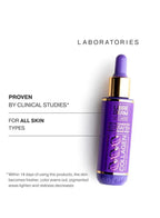 Librederm skincare serum bottle with text about clinical studies on a white background