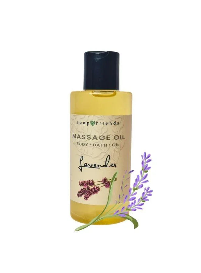 Soap&Friends Lavender Body & Massage Oil, Hydrating, Soothing & Aromatherapeutic