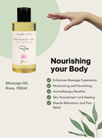 Soap & Friends Damask Rose Natural Body & Massage Oil – Aromatherapy Oil for Hydrated & Radiant Skin – 150ml