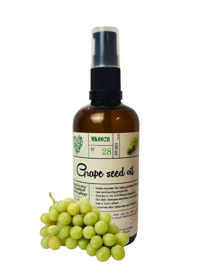 Pure Grape Seed Oil - 100% Natural Oil, 100 ml