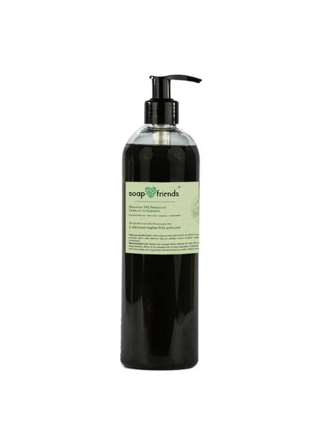 SPA Massage Oil with Active Coal | 500ml – Detoxifying & Nourishing Massage Oil