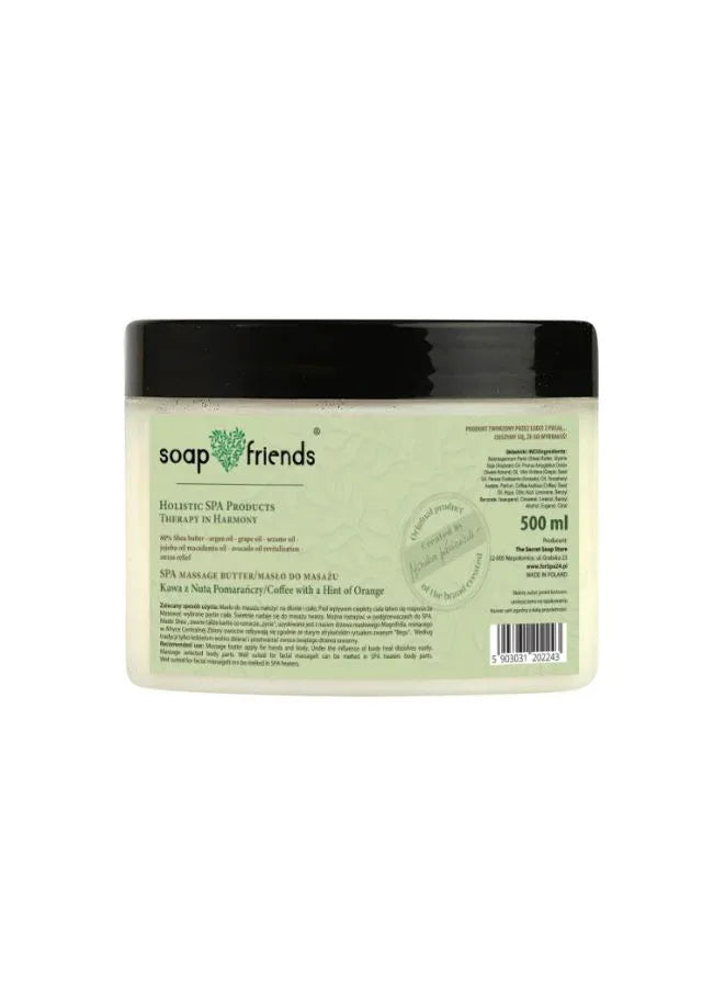 SPA Massage Butter Coffee with a Hint of Orange | 500ml – Revitalizing & Nourishing Massage Butter