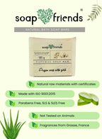 صابون الذهب بالغليسيرين العضوي وزيت الأرغان (130 جم) - مصنوع يدويًا بمستخلصات نباتية وزيوت أساسية لبشرة مرطبة ومشرقة