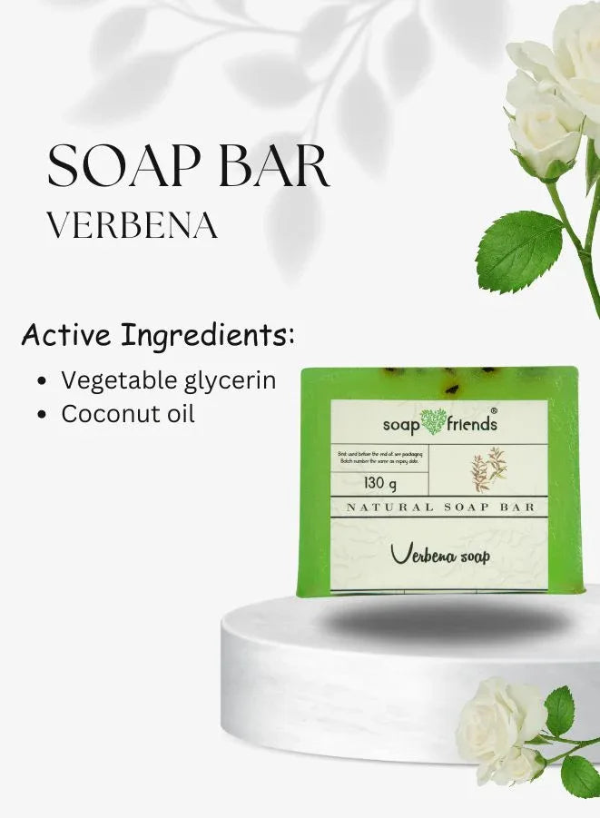 Soap & Friends Verbena Bar Soap Handmade Natural Bath Soap