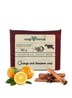 Soap & Friends Orange and Cinnamon Natural Handmade Soap Bar for Daily Cleansing