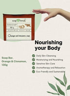 Soap & Friends Orange and Cinnamon Natural Handmade Soap Bar for Daily Cleansing
