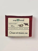 Soap & Friends Orange and Cinnamon Natural Handmade Soap Bar for Daily Cleansing