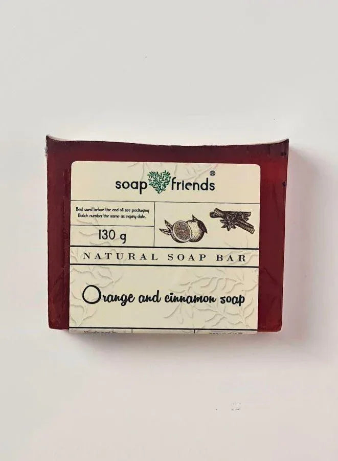 Soap & Friends Orange and Cinnamon Natural Handmade Soap Bar for Daily Cleansing