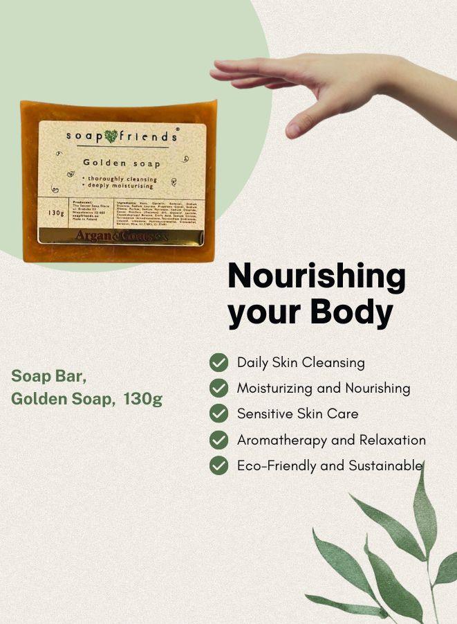 Soap & Friends Luxury Cleansing with Argan Gold Natural Soap Bar