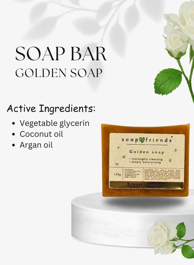 Soap & Friends Luxury Cleansing with Argan Gold Natural Soap Bar