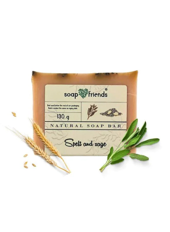 Soap & Friends St Hildegarda's Sage and Spelt Natural Handmade Soap Bar