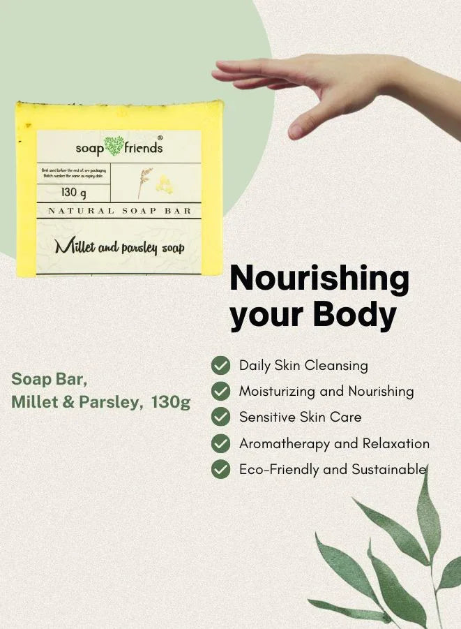Soap & Friends Nourishing Millet and Parsley Natural Handmade Soap