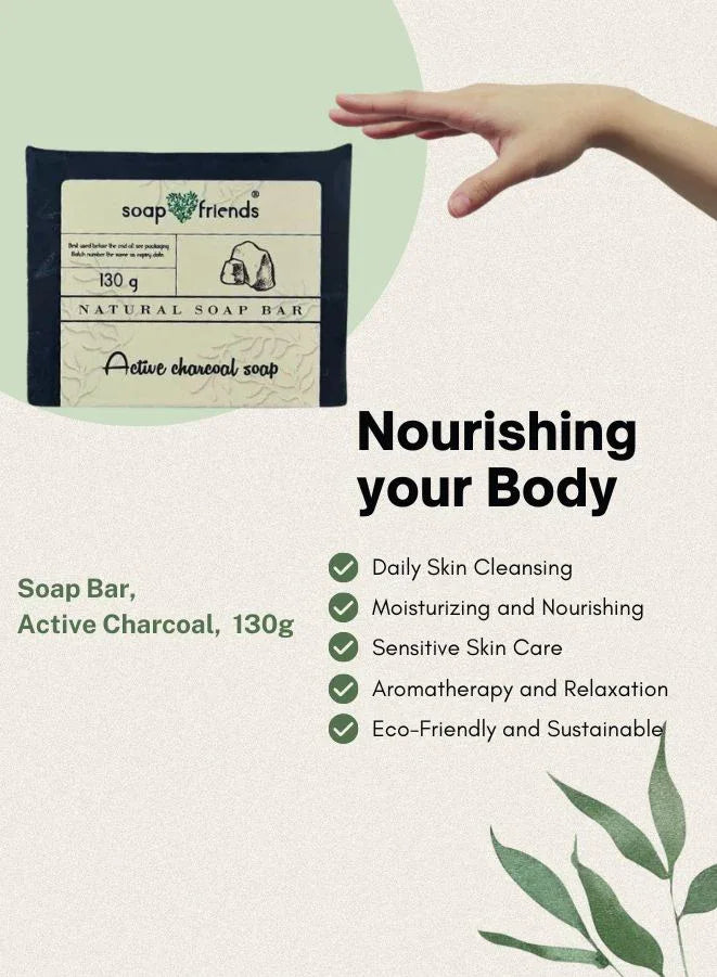 Soap & Friends Activated Charcoal Natural Handmade Soap Bar