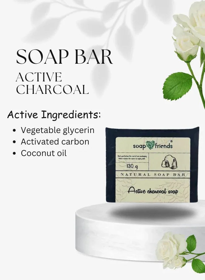 Soap & Friends Activated Charcoal Natural Handmade Soap Bar