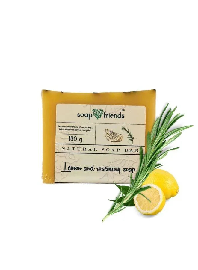 Soap & Friends Zesty Lemon & Rosemary Infusion Natural Handmade Soap Bar