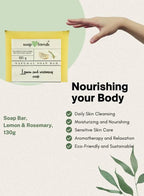 Soap & Friends Zesty Lemon & Rosemary Infusion Natural Handmade Soap Bar
