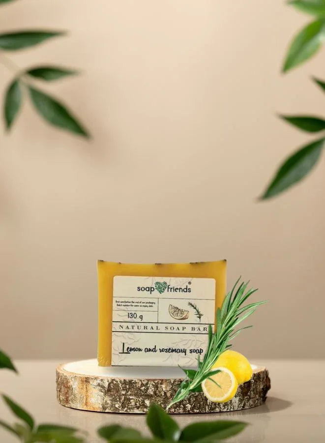 Soap & Friends Zesty Lemon & Rosemary Infusion Natural Handmade Soap Bar